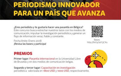 BÉLGICA CONTIGO: CONCURSO DE INVESTIGACIÓN PARA JÓVENES PERIODISTAS (Hasta abril 2018)