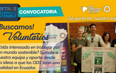 ODS Territorio Ecuador: Convocatoria de Voluntarios ¡Hasta el 19 de enero!