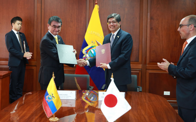 Ecuador y Japón firman acuerdo de cooperación no reembolsable en prevención y planificación de desastres naturales