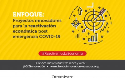 GIZ: 4ta Convocatoria al Fondo de Innovación: “Fomento de iniciativas innovadoras públicas-privadas para la REACTIVACIÓN ECONÓMICA POST EMERGENCIA COVID-19”